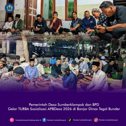 Pemerintah Desa Sumberklampok dan BPD Gelar TURBA Sosialisasi APBDesa 2026 di BD. Tegal Bunder